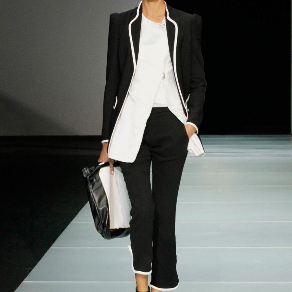 (Emporio Armani) Black Trousers - Picture 1 of 8